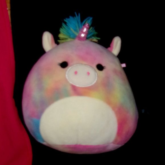 Squishmallows Toys 8 Tie Dyed Unicorn Plush Toy Squishmallow Pink